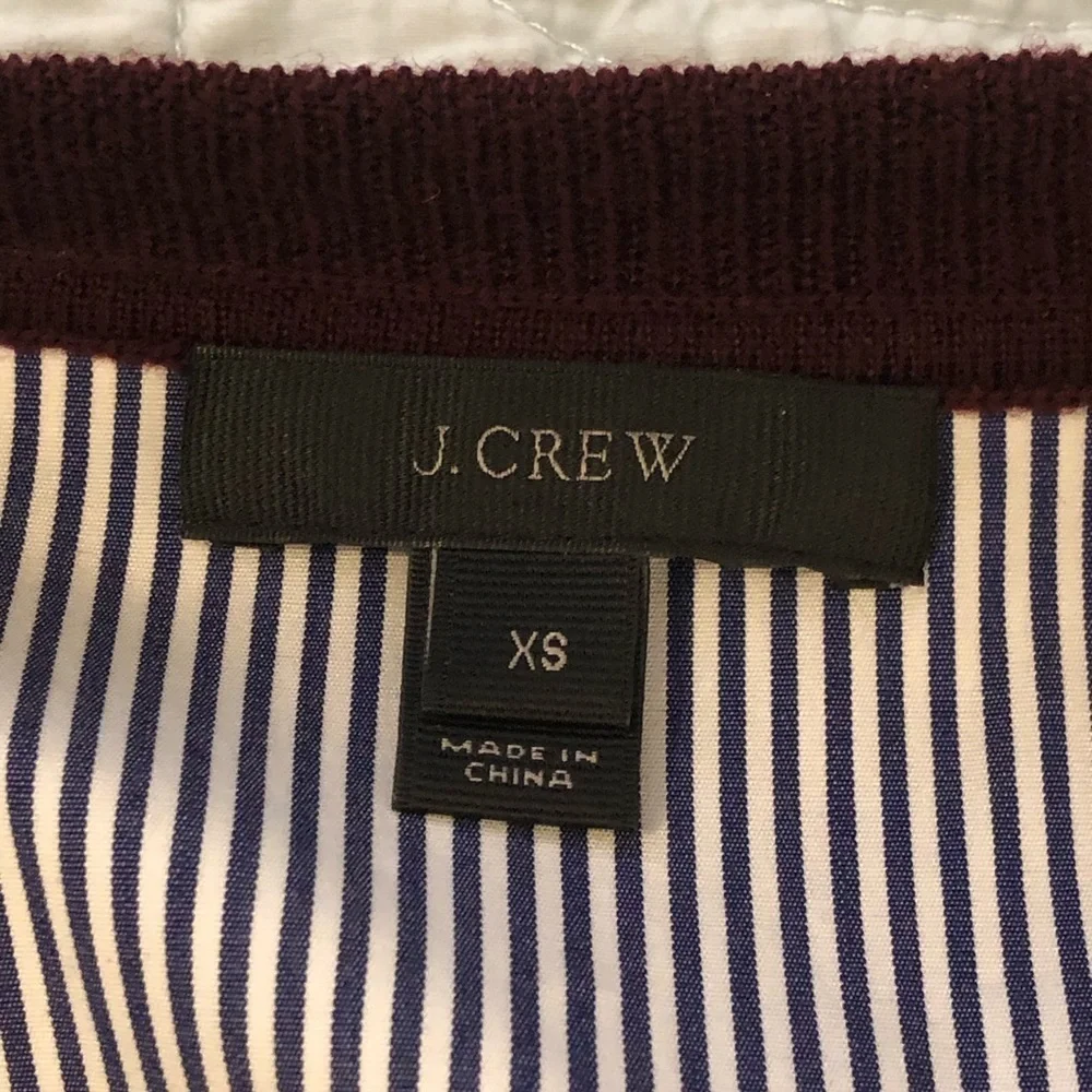 J Crew Mixed Media merino wool sweater top. Size XS.